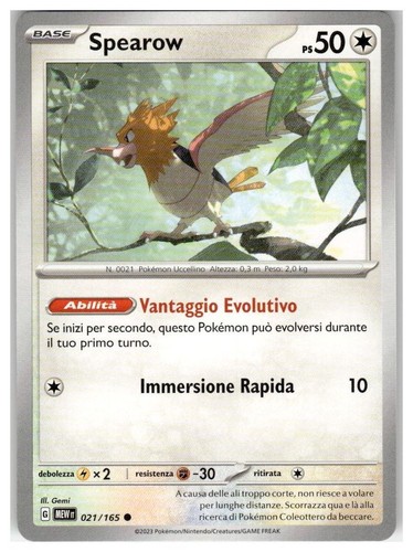 Spearow 021 165 151 - -,