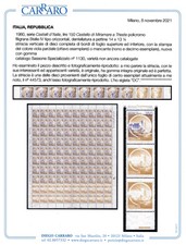 Castelli Lire 150 varietà senza stampa del violetto