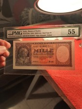 REPUBBLICA Favolosa 1000 LIRE ITALIA MEDUSA 10 Febbraio 1948 Fds Perizia PMG 55