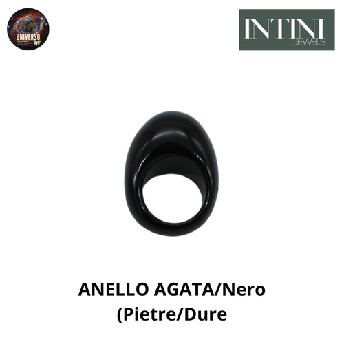 Anello agata nero - anello, agata/nero