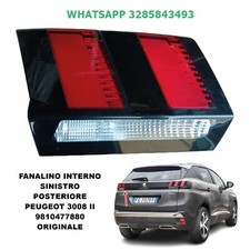 fanalino fanale stop portellone Peugeot 3008 II interno sinistro luce dietro led