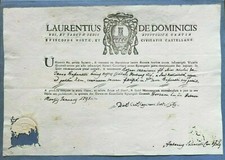 9769-CERTIFICATO VESCOVILE CIVITA CASTELLANA, LORENZO DE DOMINICIS, MATRIM.,1795