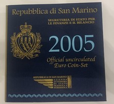 SAN MARINO DIVISIONALE EURO ANNO 2005 FDC IN CONF. 1C-2C-5C-10C-20C-50C-1€-2€-5€