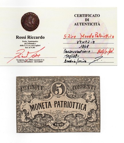 1848 venezia lire - venezia,