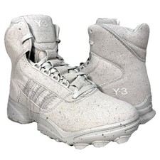 Y-3 Adidas uomo GSG9 stivali da ginnastica alti in camoscio stringati grigio carbonio - prezzo consigliato $400