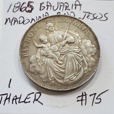THALER 1865 (ND) BAVARIA
