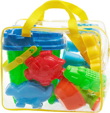 - Set Da 13 Giochi Spiaggia - Secchiello Da Spiaggia per Bambini - Include Robus