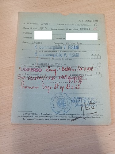 Documento regia marina - documento,