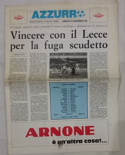 Napoli lecce 1989 match - lecce,