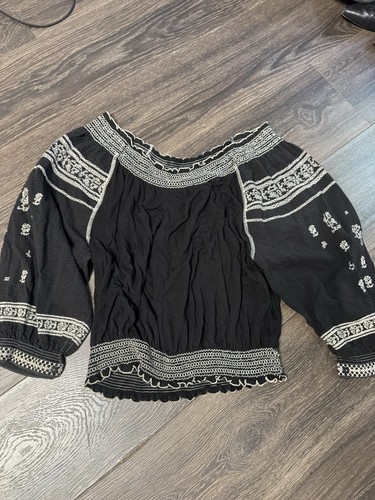 Free people blusa - free, nera