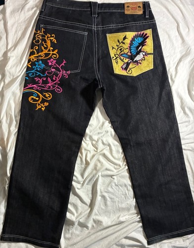 Jeans uomo vintage ricamato