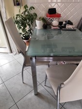 tavolo Vetro allungabile usato E Sedie