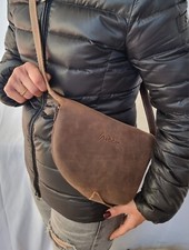 Borsello Borsa Tracolla Spalla Uomo  Donna Viaggio Casual Nuovo vintage marrone 