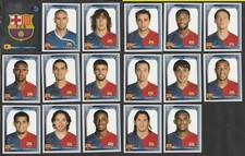 SET 17 FIGURINE STICKERS CALCIATORI PANINI CHAMPIONS 2008-09 BARCELONA MESSI