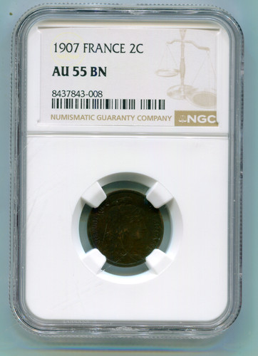 Francia centimes 1907 841 - centimes, km-841