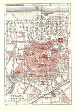 Carta geografica antica PESARO