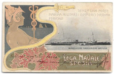 CARTOLINA R.MARINA ,SPEDITA DA SANTO DOMINGO 1902 INCROCIATORE ARETUSA LA SPEZIA