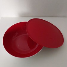 Contenitore Tupperware 3,5 L. 32x10 cm bianco/rosso