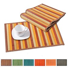 Tovaglietta Americana Bamboo Tovaglia Colazione Bambù Legno Moderna Antimacchia