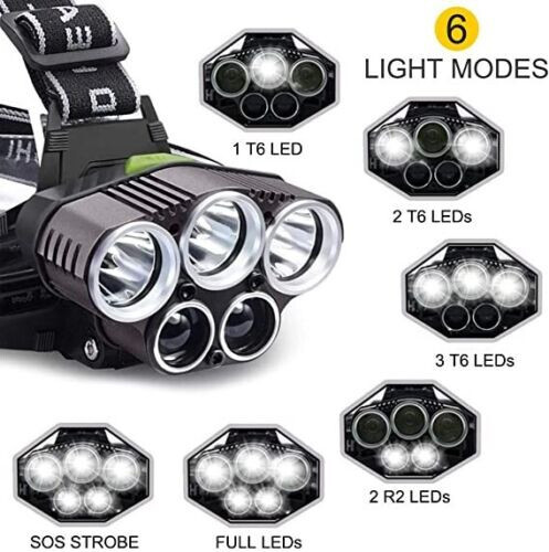 Lampada frontale led torcia - 3,