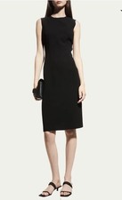 Lafayette 148 Harpson Finesse abito tubino crepe donna 12 senza maniche nero