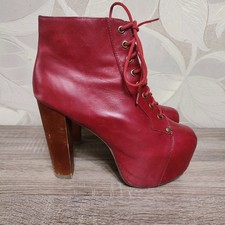 Stivali stringati Jeffrey Campbell platform in PELLE taglia 40