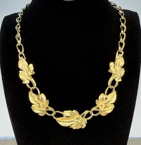 Collana vintage trifari foglia - collana,