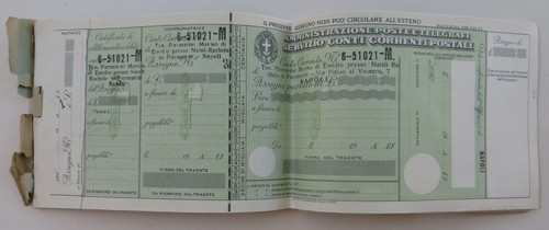 1930 libretto assegni conti - assegni,