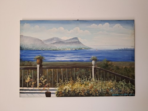 Dipinto olio paesaggio - a,