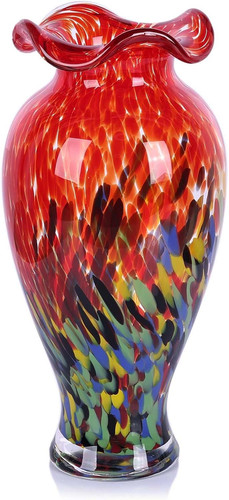 Vaso colorato vetro - vaso,