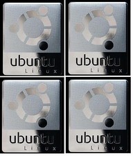 Adesivo Ubuntu Linux argento