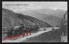 ai6780 - CARTOLINA D' EPOCA - Sondrio - Diligenza sullo Stradale dello Spluga