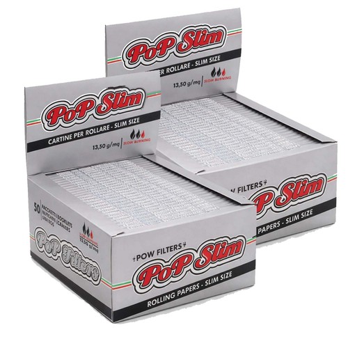 Pop slim argento cartine lungo - pop,