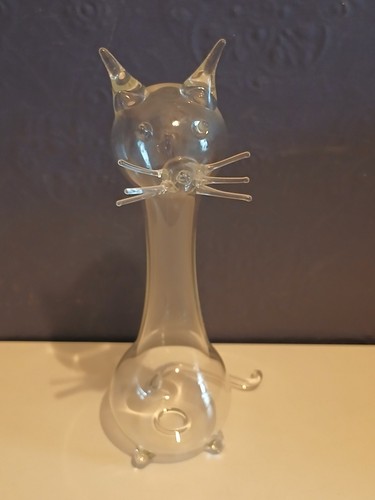Gatto vetro trasparente - gatto,