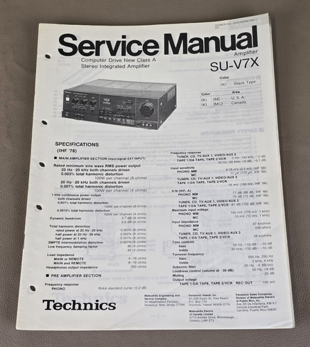 Technics amplificatore v7x - technics, su-v7x