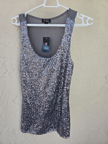 Guess sequin tank - sequin, size