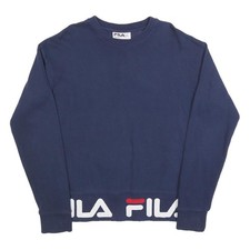 FILA Felpa Uomo Blu Girocollo