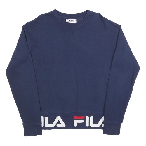 Fila felpa uomo blu girocollo - uomo,