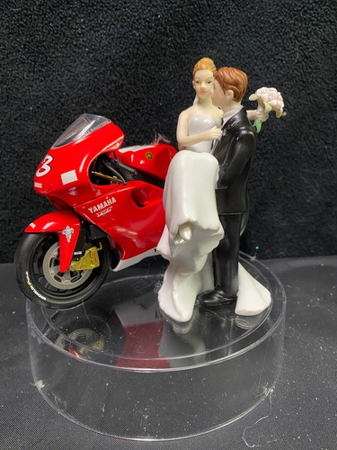 Cake topper rosso yamaha moto - rosso,