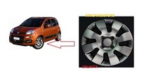 KIT 4 PEZZI COPRICERCHIO FIAT PANDA DAL 2012 R14 BRUNITA