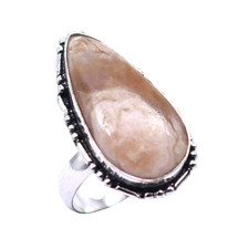 Anello Etnico Fatto A Mano In Argento Placcato Taglia USA-8.75 R 7108