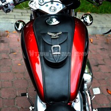 Sp) HONDA VT600 SHADOW VTX 600 SERBATOIO PELLE NERO rivestimento pannello bavaglino reggiseno Chap