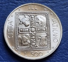 STATO DELLA CITTÁ VATICANO PAPA PAOLO VI° MONETA ZECCA £ 500 LIRE ANNO 1977 XV°