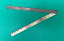 Vintage Rabone Brass Folding 24 inch Rule No. 1243