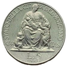 5 LIRE 1949 - CITTÀ DEL