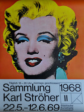Andy Warhol 1969!!! Marilyn poster originale NEAR MINT esposizione Germania