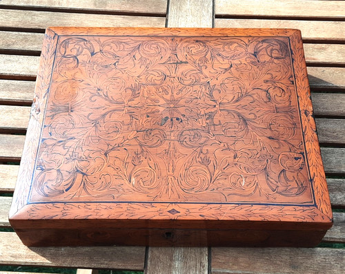 Antique marquetry jewellery - marquetry,
