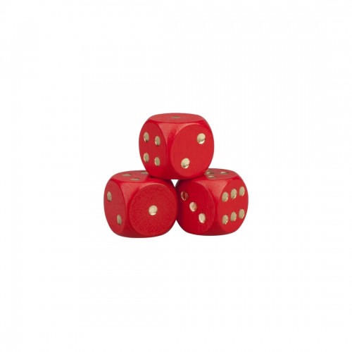Cubo legno acero - legno, rosso