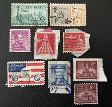 Lot de 9 timbres anciens des