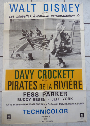 Affiche 1956 davy crockett - davy,